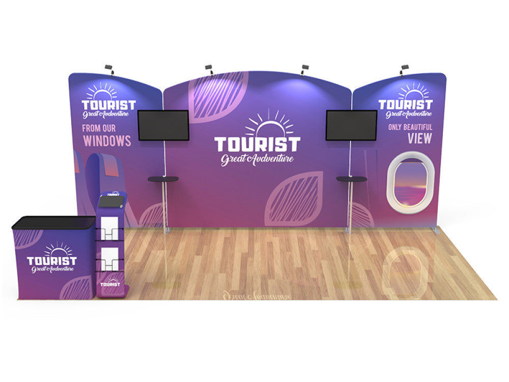 Professional 10ft x 20ft Booth Display Kit with Custom Printing - Display 101