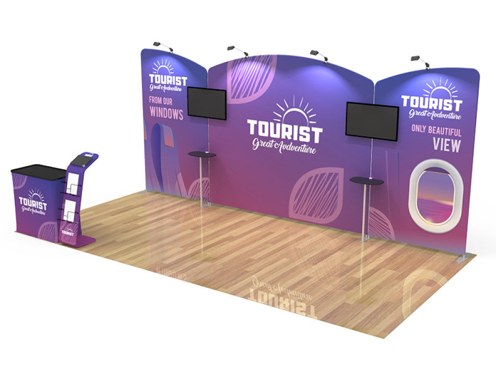 Professional 10ft x 20ft Booth Display Kit with Custom Printing - Display 101