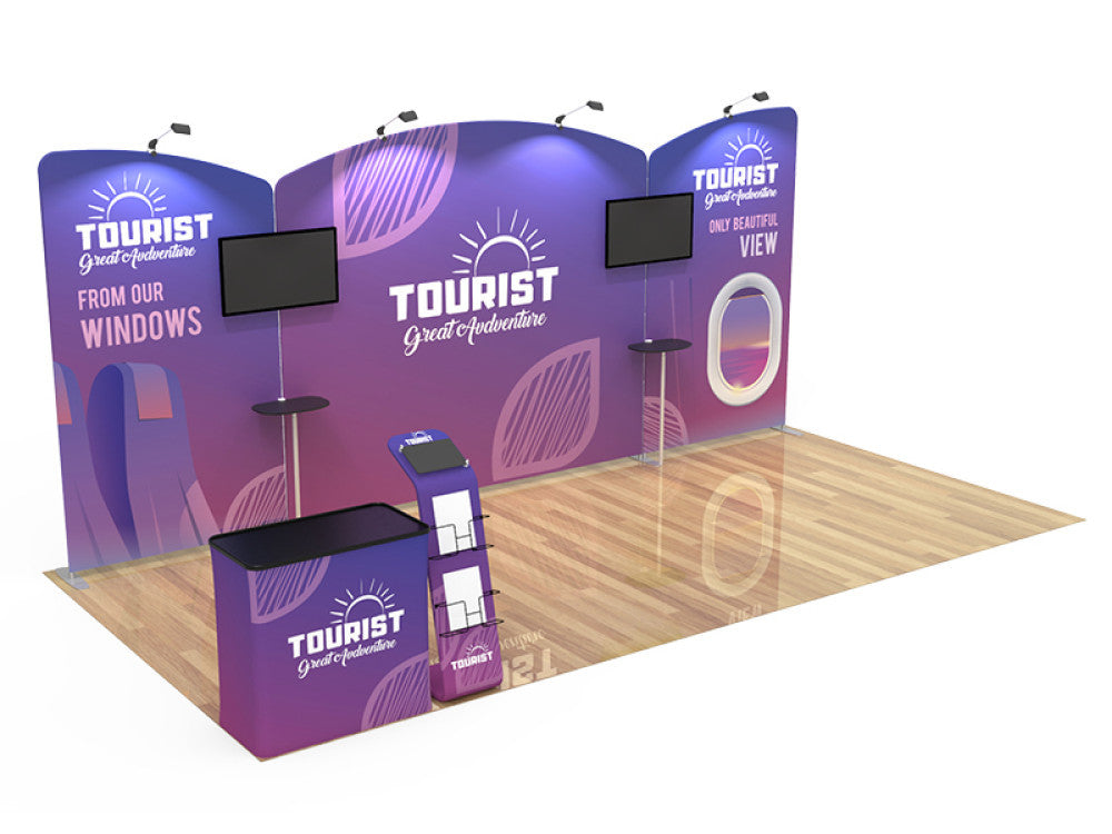 Professional 10ft x 20ft Booth Display Kit with Custom Printing - Display 101