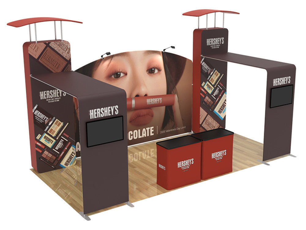 Professional 10ft x 20ft Booth Display Kit with Custom Printing - Display 104