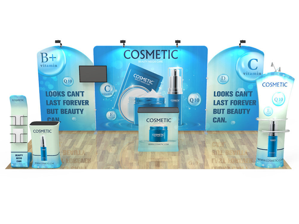 Professional 10ft x 20ft Booth Display Kit with Custom Printing - Display 108