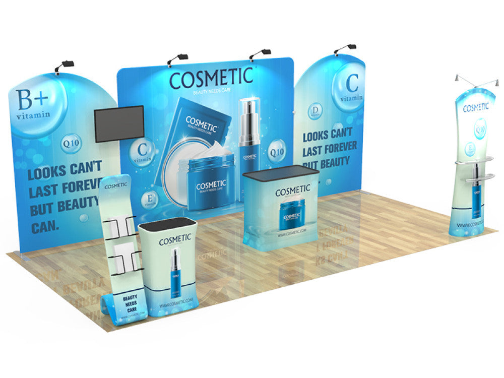 Professional 10ft x 20ft Booth Display Kit with Custom Printing - Display 108