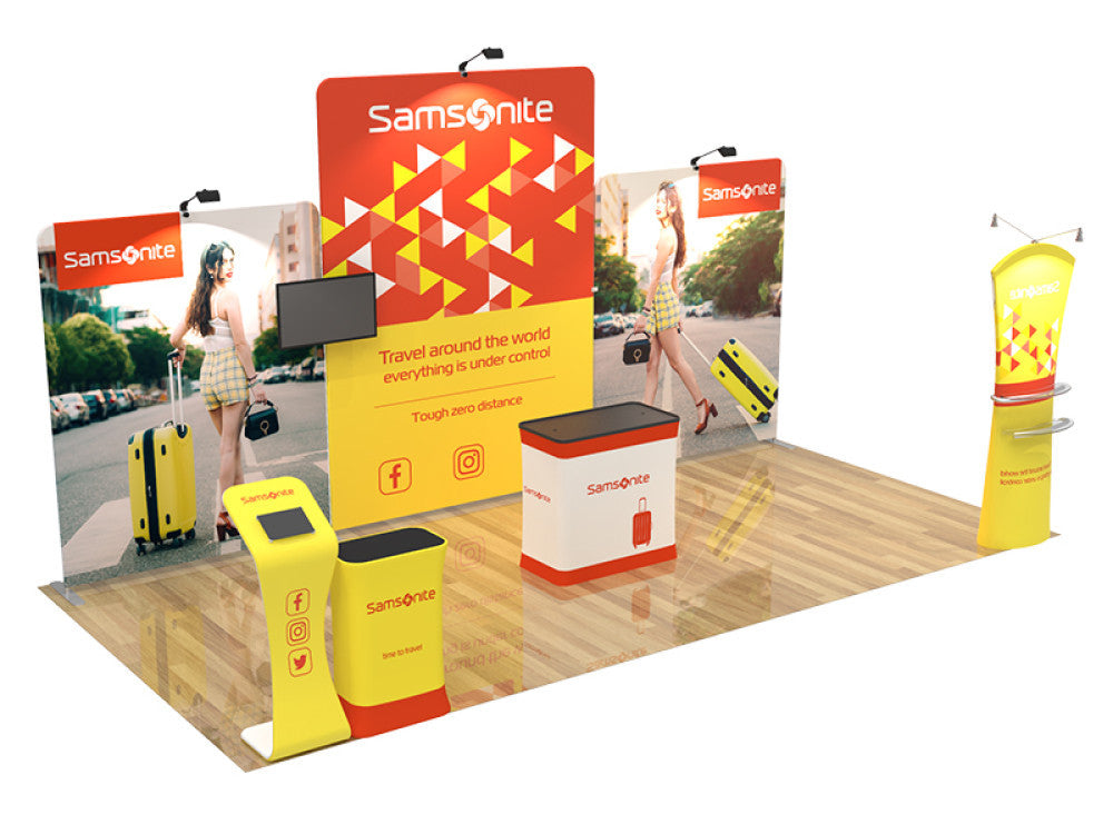 Professional 10ft x 20ft Booth Display Kit with Custom Printing - Display 109