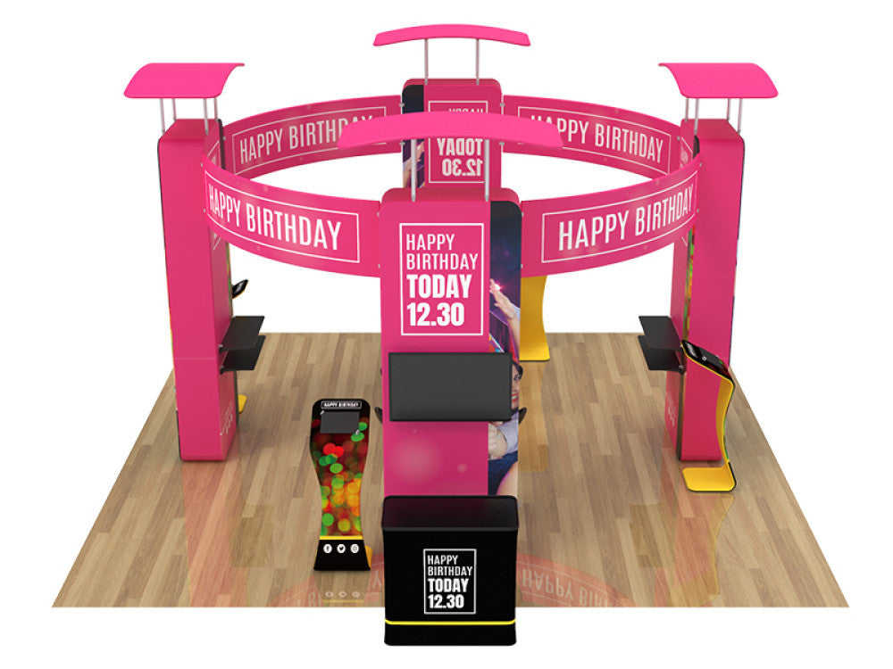 Professional 20ft x 20ft Booth Display Kit with Custom Printing - Display 201