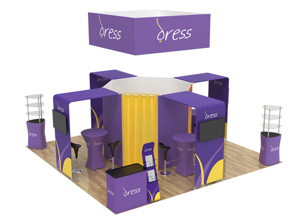 Professional 20ft x 20ft Booth Display Kit with Custom Printing - Display 202