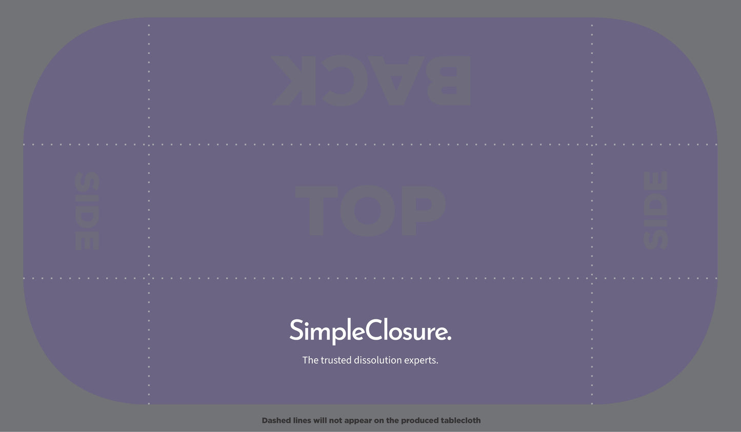 Custom Tablecloth - Simple Closure