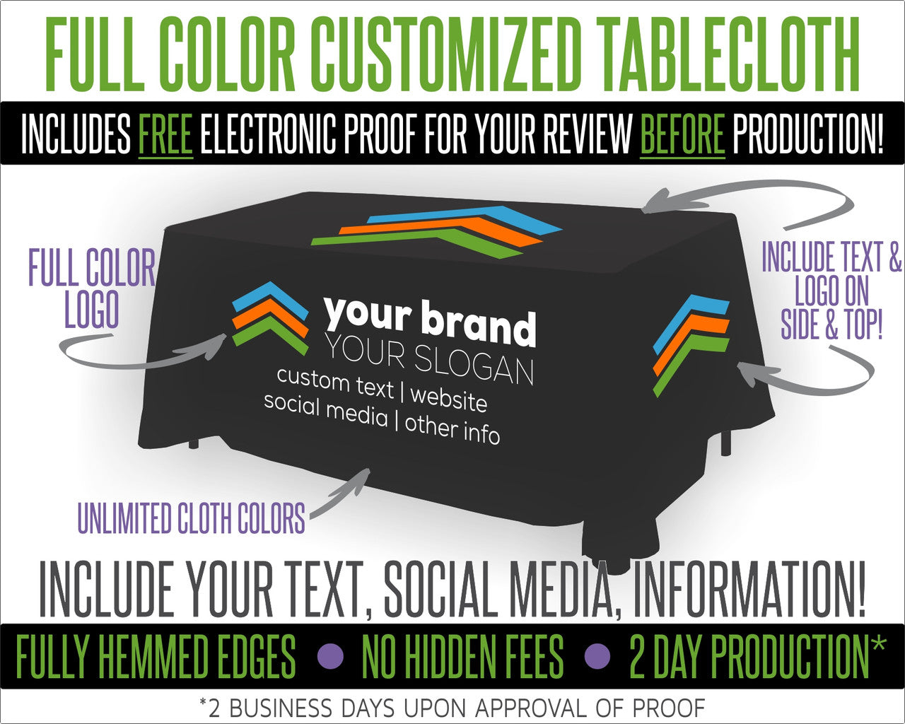 Full Color Customized Premier Tablecloth