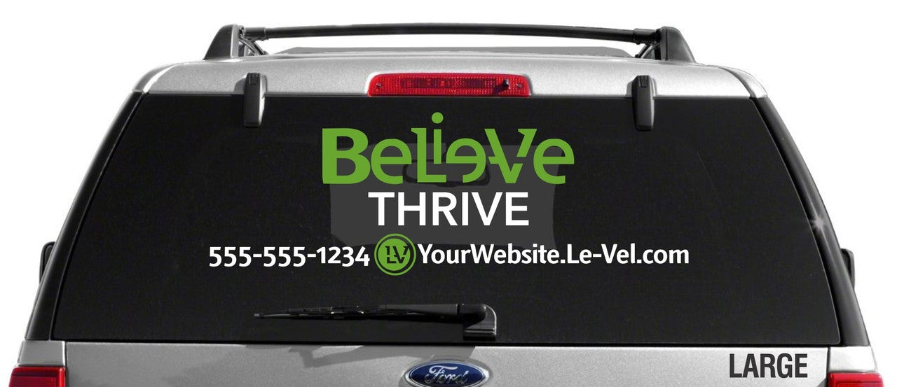 Le-Vel Believe Logo Decal - Dual Color