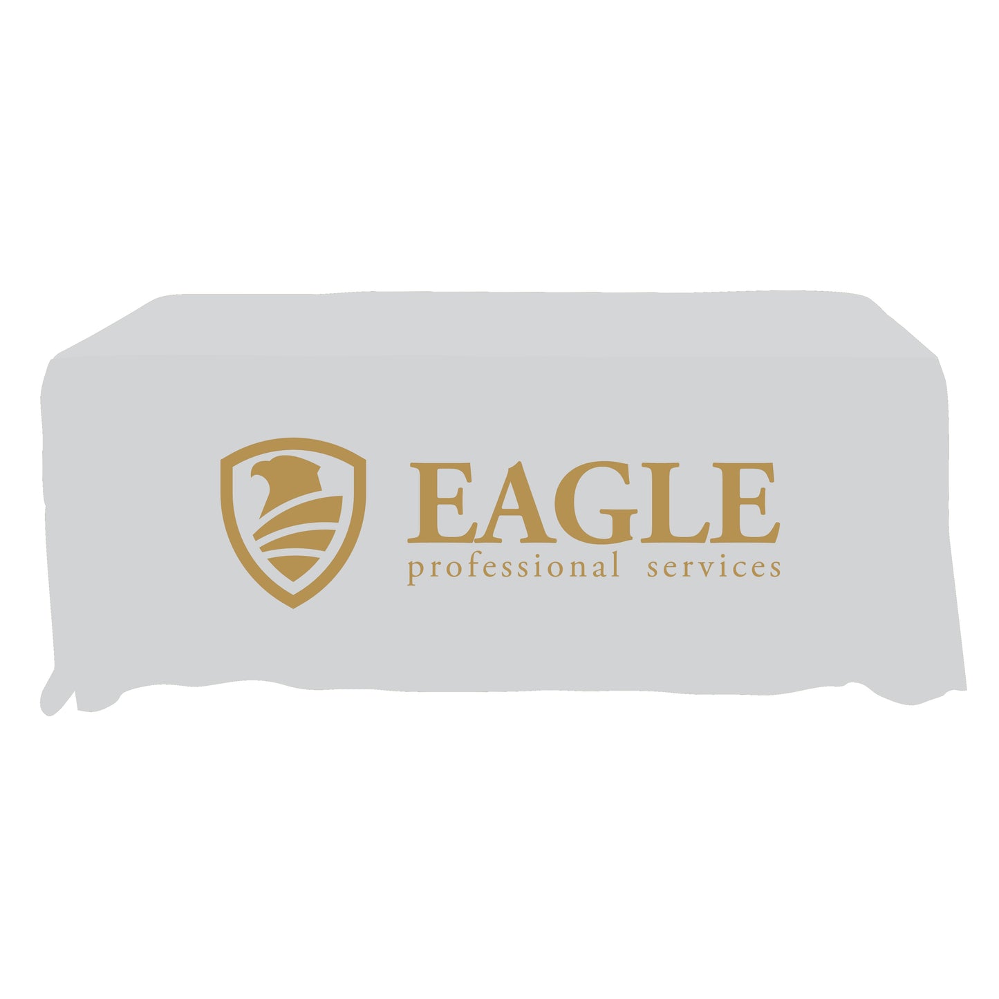 Economy Grade Custom Standard Drape Style Tablecloth - 8-Foot Table