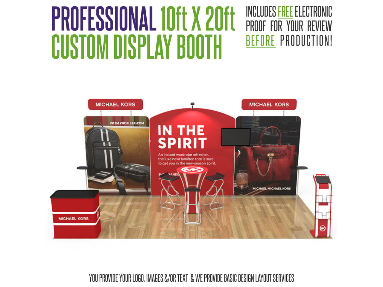 Professional 10ft x 20ft Booth Display Kit with Custom Printing - Display 102