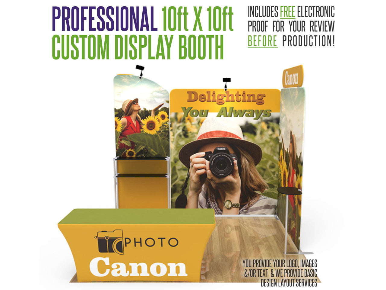 Professional 10ft x 10ft Booth Display Kit with Custom Printing - Display 15