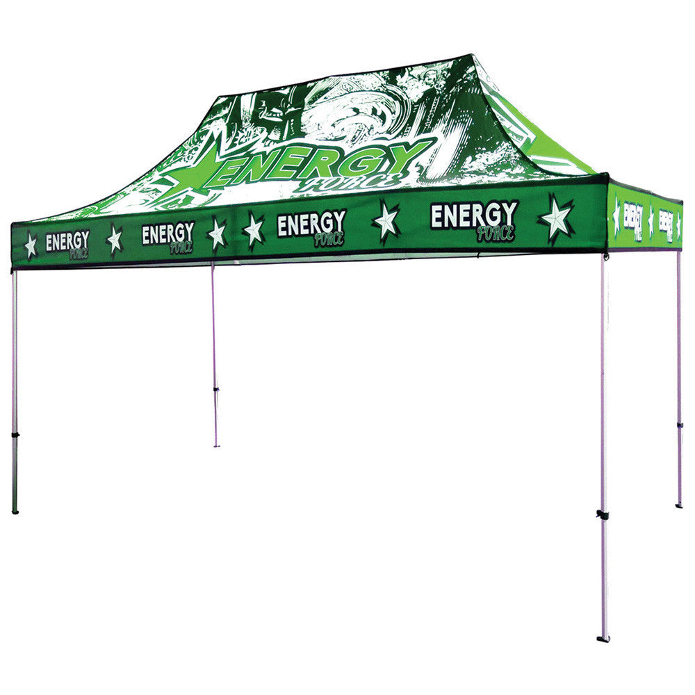 Premium Custom Printed 15ft x 10ft Canopy Pop-Up Tent with Aluminum Frame