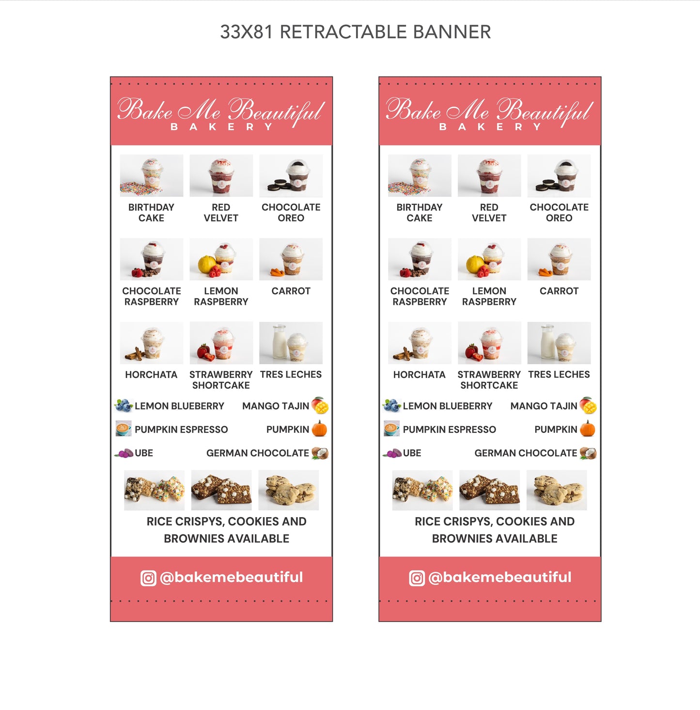 Custom Retractable Banner - Bake Me Beautiful