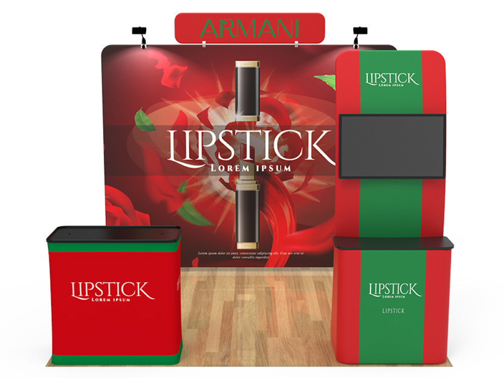 Professional 10ft x 10ft Booth Display Kit with Custom Printing - Display 14