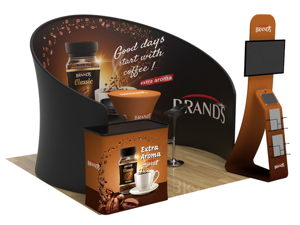 Professional 10ft x 10ft Booth Display Kit with Custom Printing - Display 17