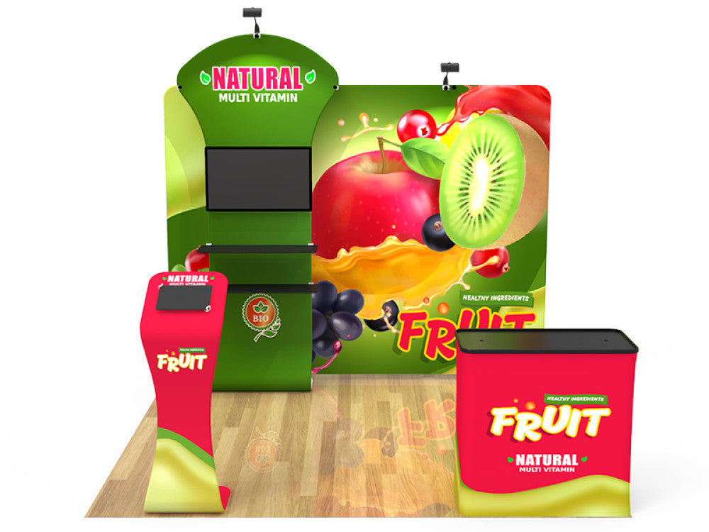 Professional 10ft x 10ft Booth Display Kit with Custom Printing - Display 5
