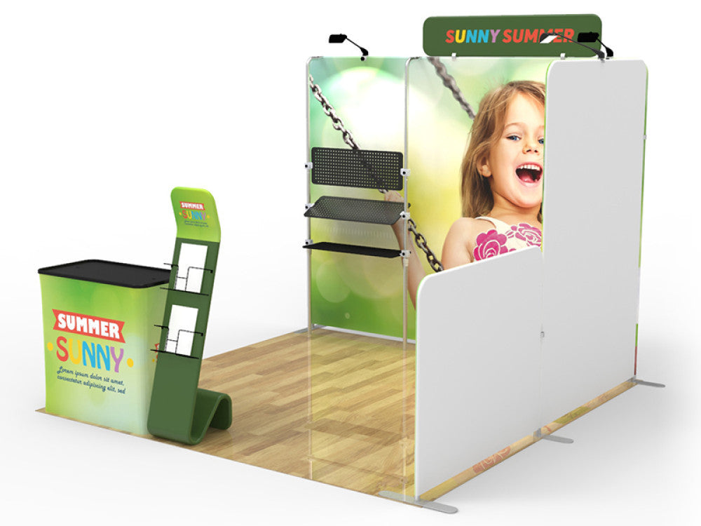 Professional 10ft x 10ft Booth Display Kit with Custom Printing - Display 7