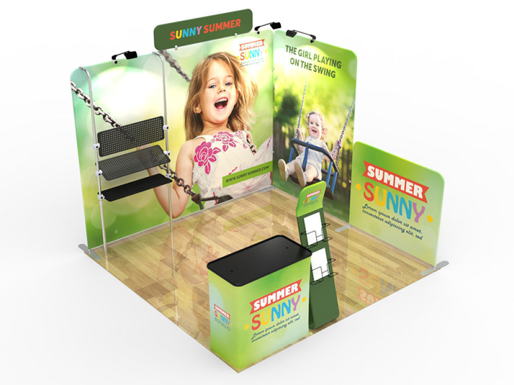 Professional 10ft x 10ft Booth Display Kit with Custom Printing - Display 7