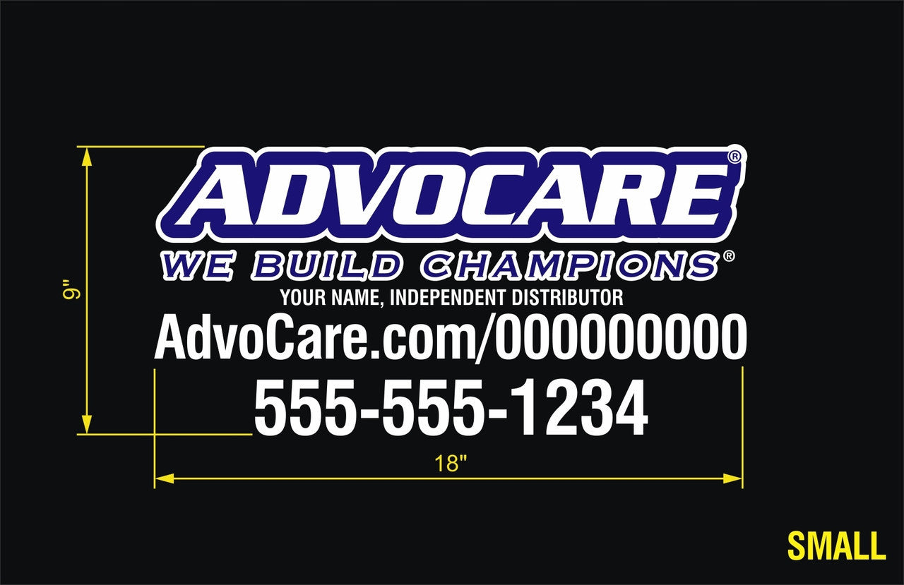 AdvoCare Standard Slim Style Decal-Dual Color