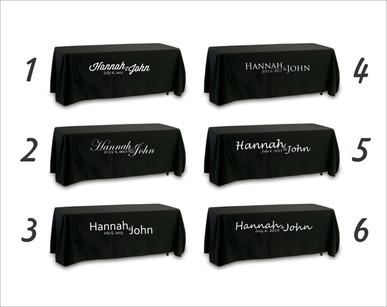Custom Name Wedding Tablecloth