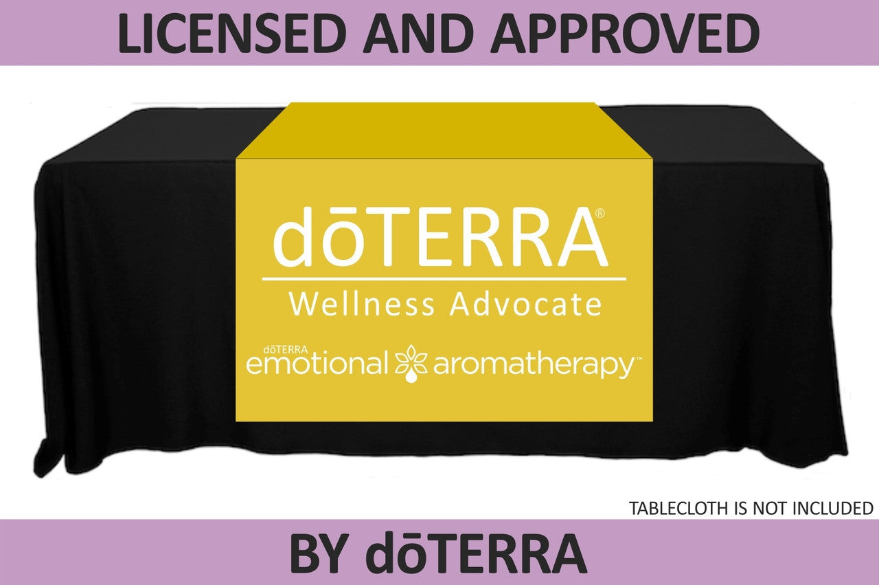 doTERRA Table Runner with Emotional Aromatherapy Logo - Non-Personalized - 38" x 80"