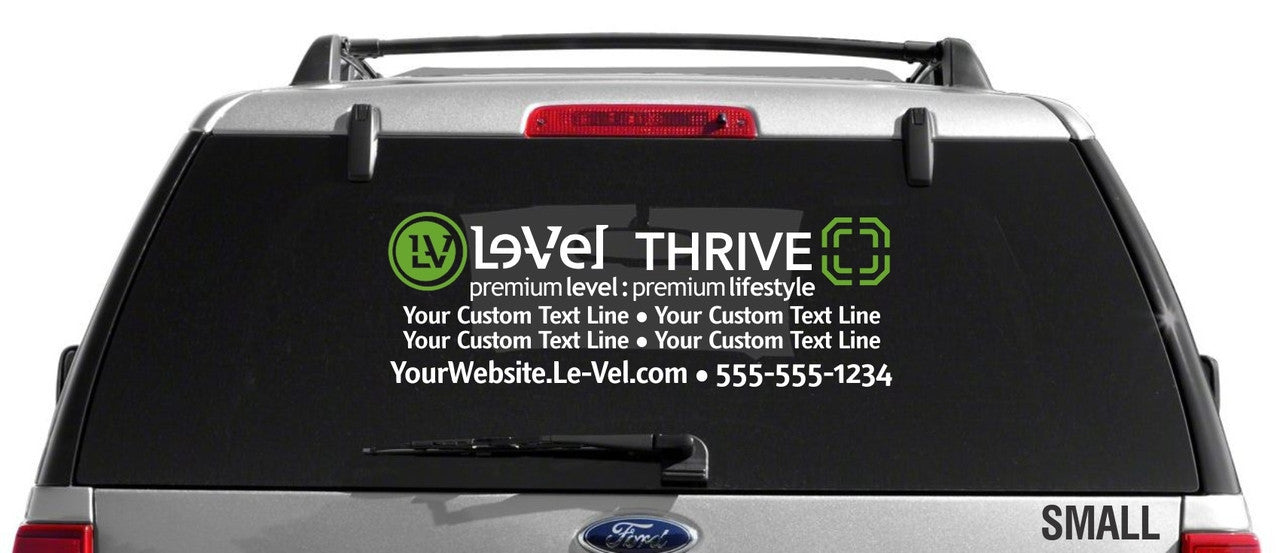 Le-Vel Thrive Decal - Dual Color with 2 Custom Text Lines
