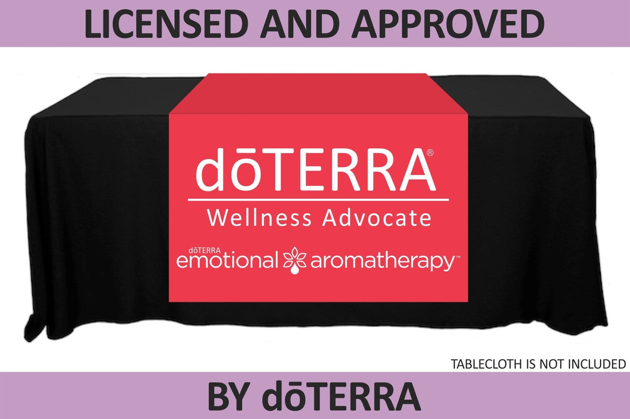 doTERRA Table Runner with Emotional Aromatherapy Logo - Non-Personalized - 38" x 80"