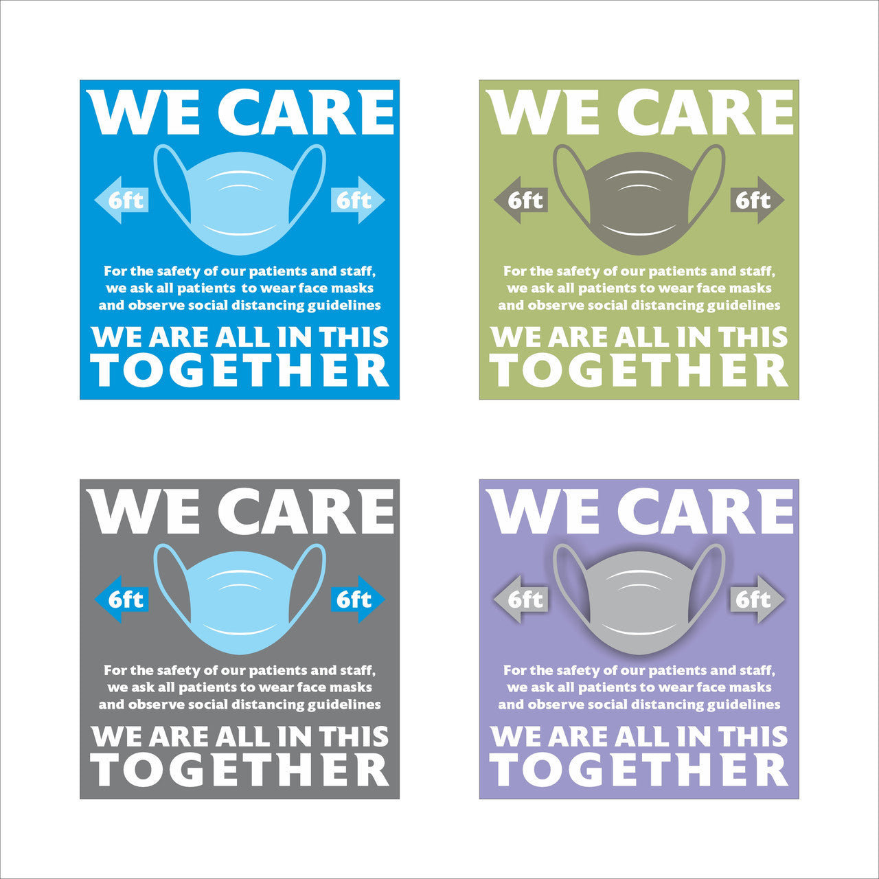 Wear Mask Request Decal for Stores and Businesses - "Patients"