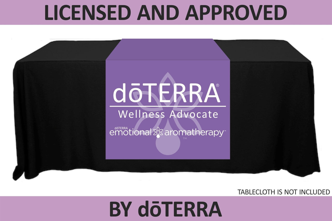 doTERRA Table Runner with Emotional Aromatherapy Logo Silhouette - Non-Personalized - 30" x 80"