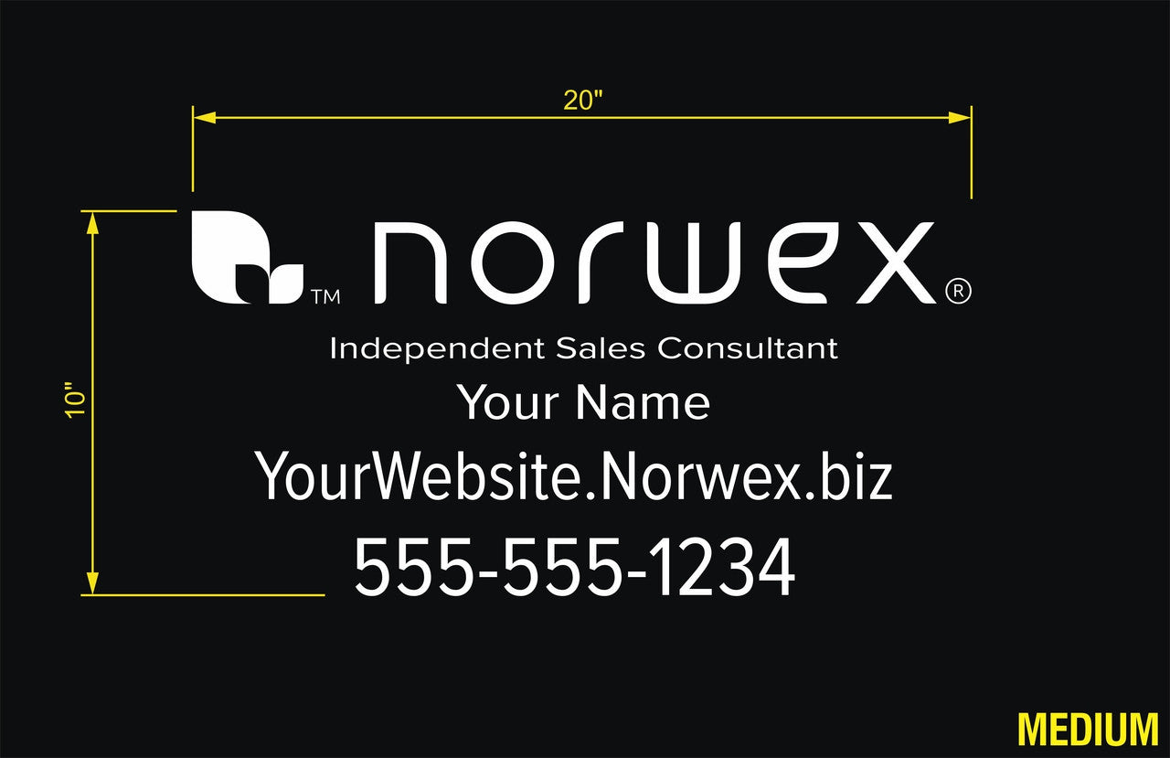 Norwex Custom Vehicle Decal - Single Color