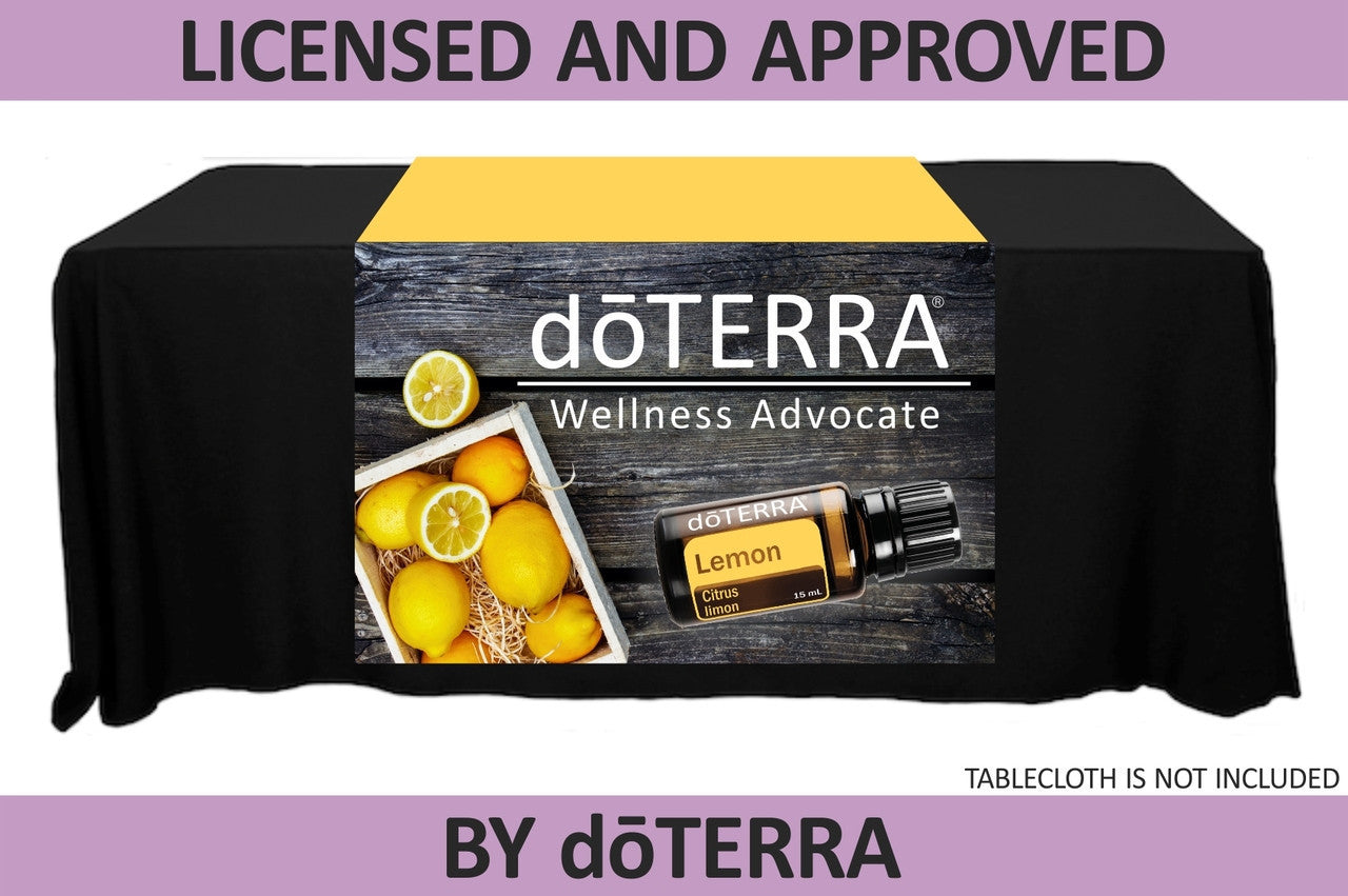 doTERRA Table Runner With Lemon Image - Non-Personalized - 38" x 80"