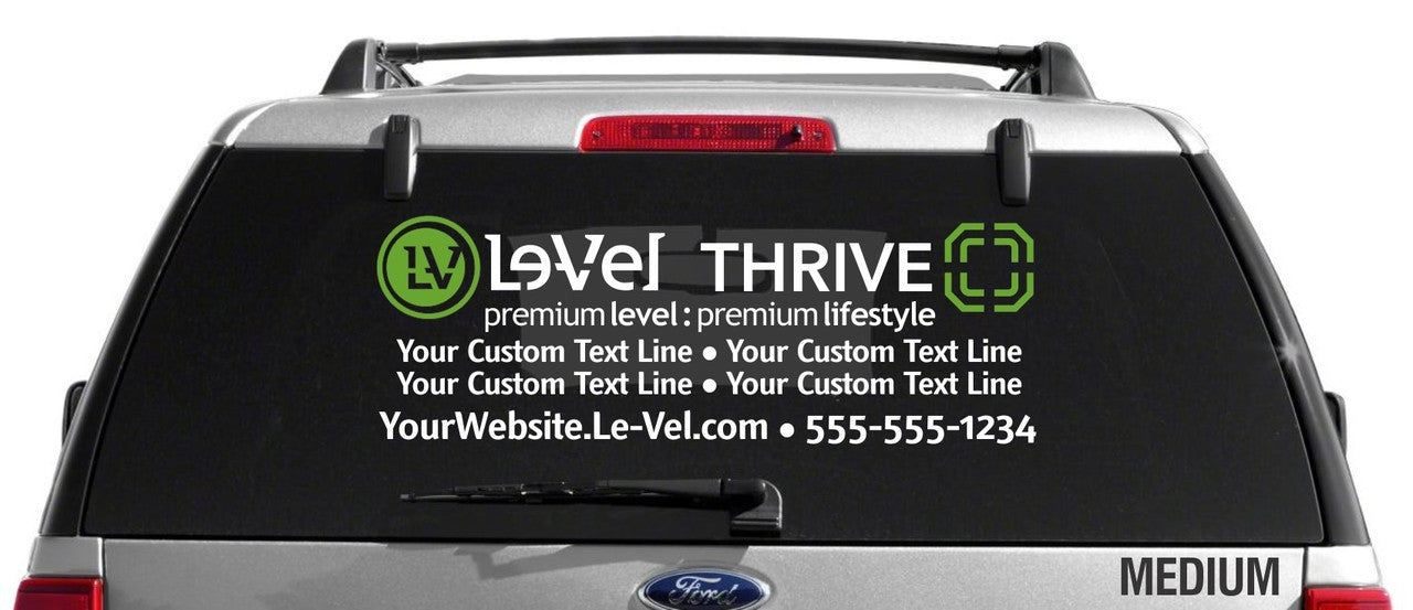 Le-Vel Thrive Decal - Dual Color with 2 Custom Text Lines