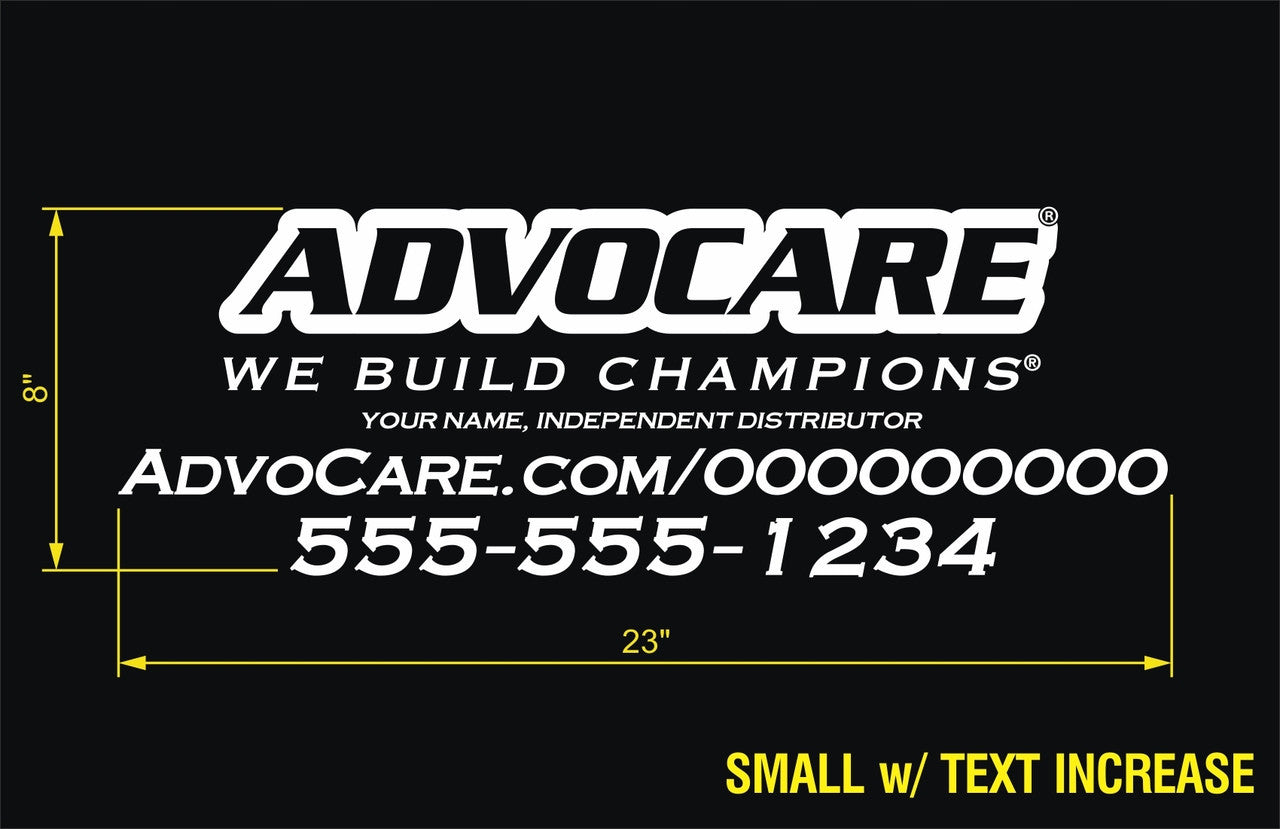 AdvoCare Champ Slim-Style Decal