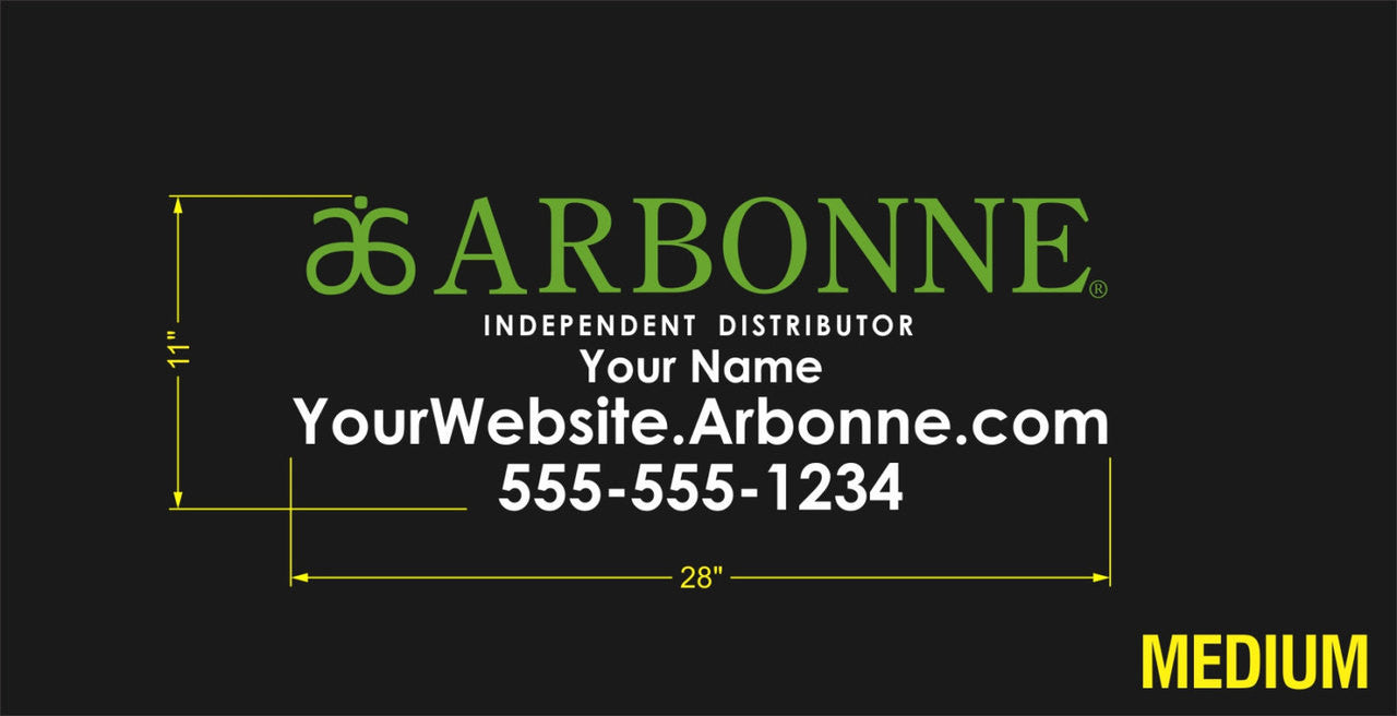 Arbonne Dual-Color Horizontal Logo Car Decal