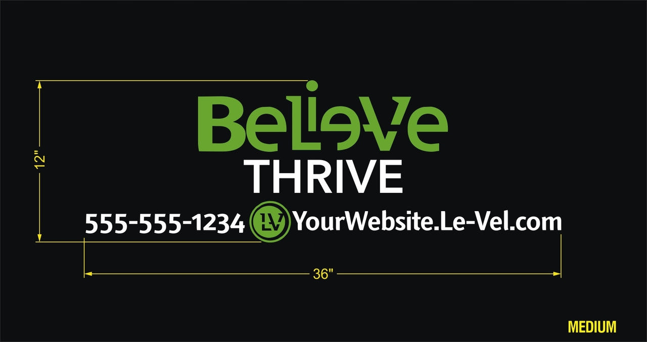 Le-Vel Believe Logo Decal - Dual Color