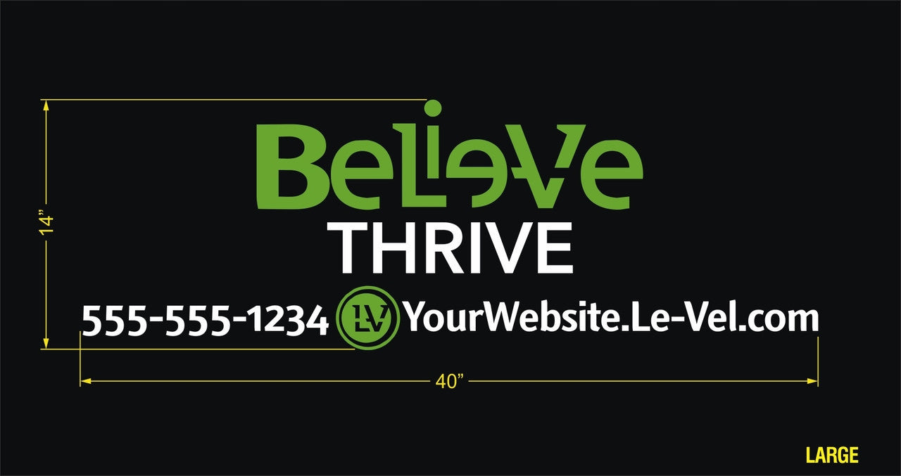Le-Vel Believe Logo Decal - Dual Color