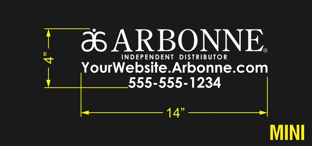 Arbonne Single-Color Horizontal Logo Car Decal