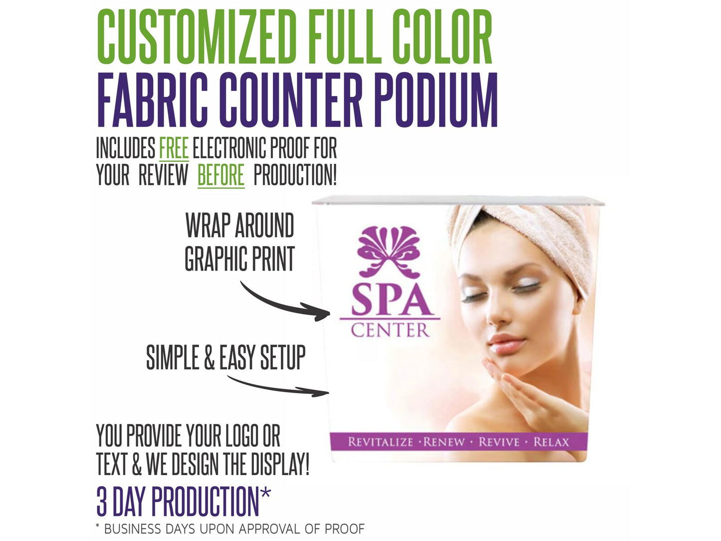 Custom Full Color Frame Style Counter Podium