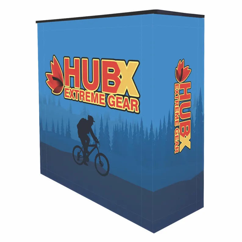 Custom Full Color Economy Pop-Up Frame Counter Height Podium