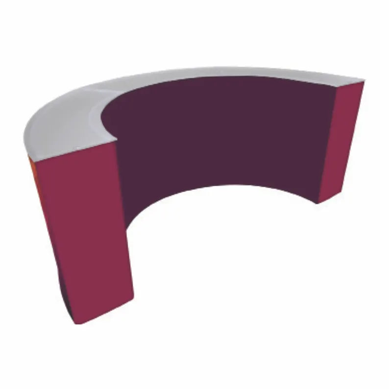 Custom Full Color Triple Curve Frame Style Counter Podium