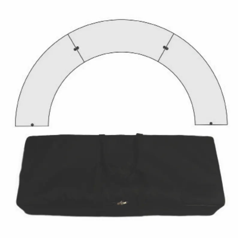 Custom Full Color Triple Curve Frame Style Counter Podium