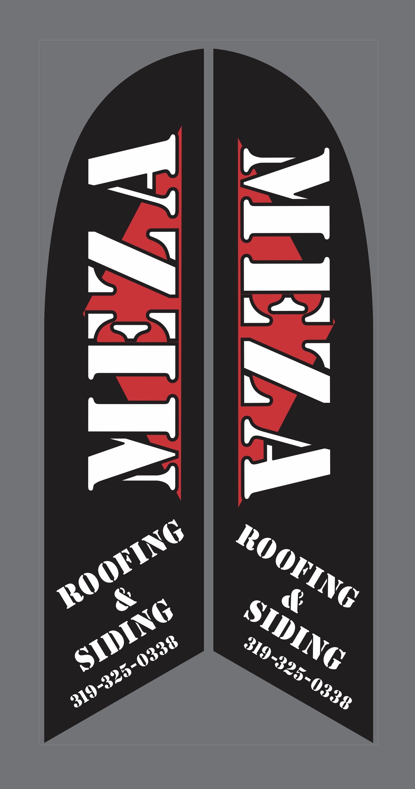 Custom Feather Flag Bulk Order - Meza Roofing - May 2025
