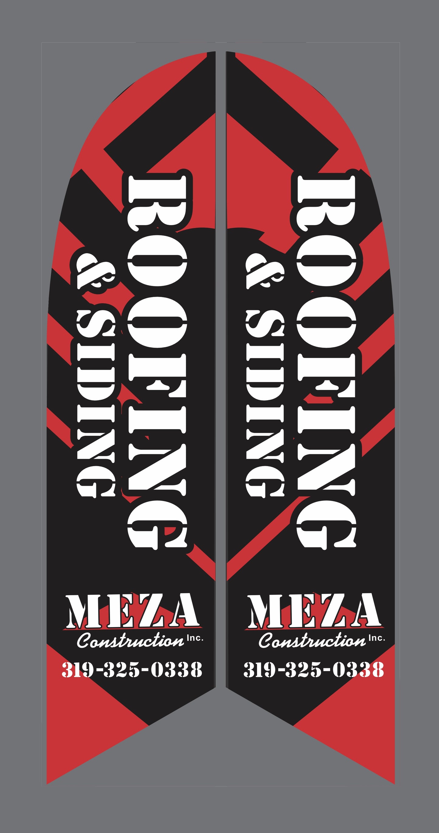 Custom Feather Flag Bulk Order - Meza Roofing