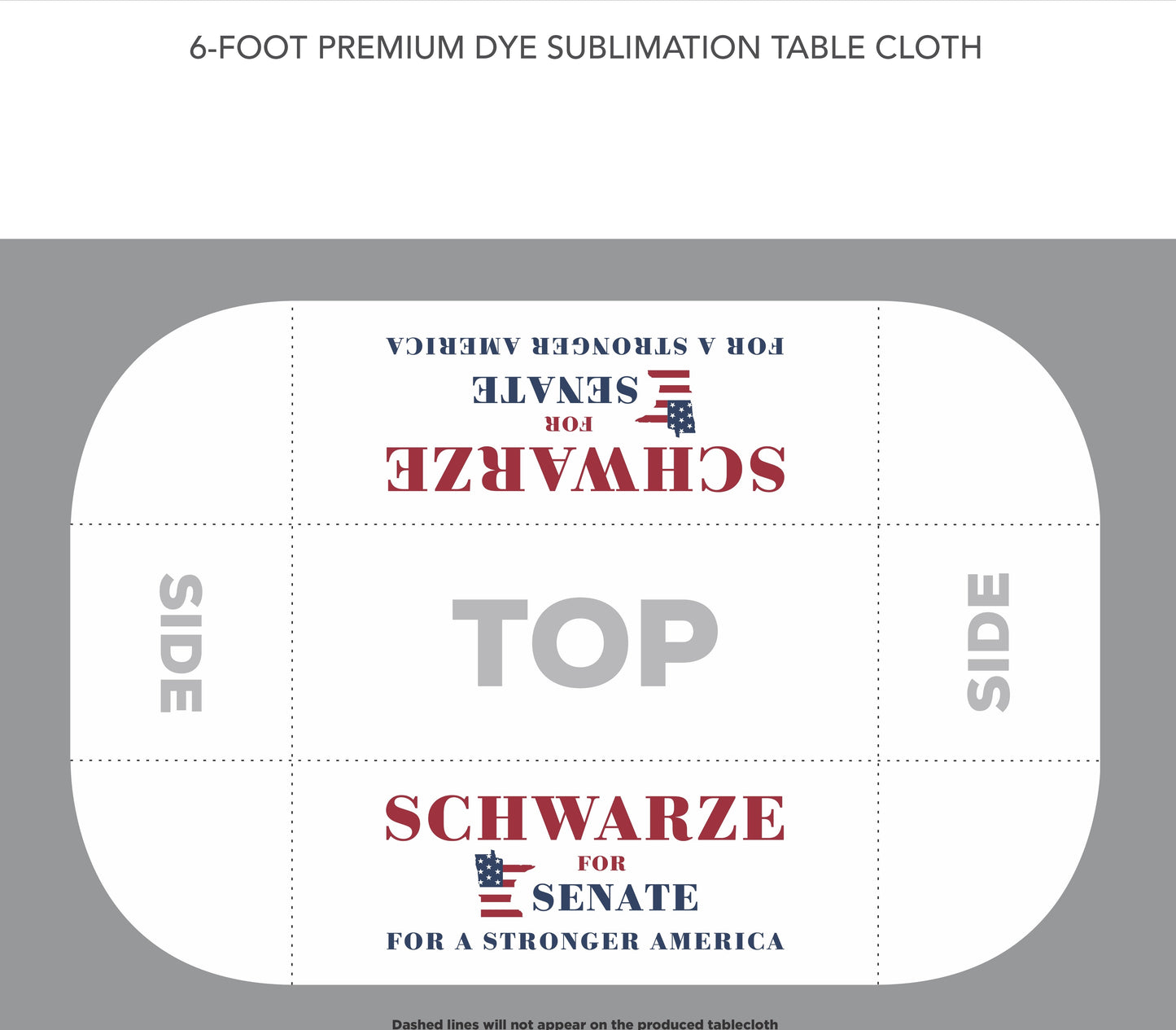 Custom Tablecloth - Schwarze for Senate