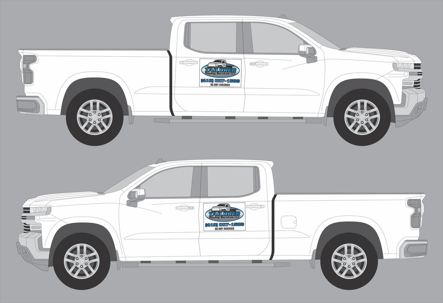 Custom Decal Package - Tailored Towing