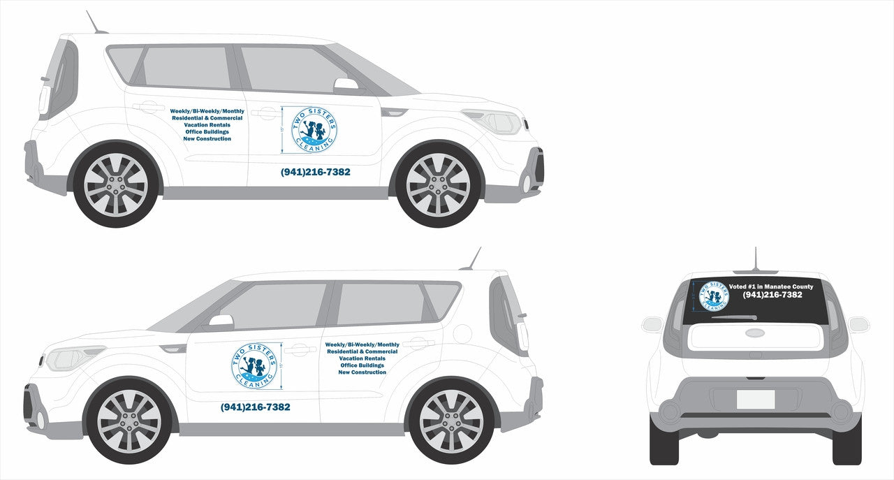 Custom Decal Package - Two Sisters Cleaning (2025)