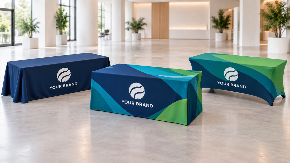 How to Choose a Custom Tablecloth With Your Logo