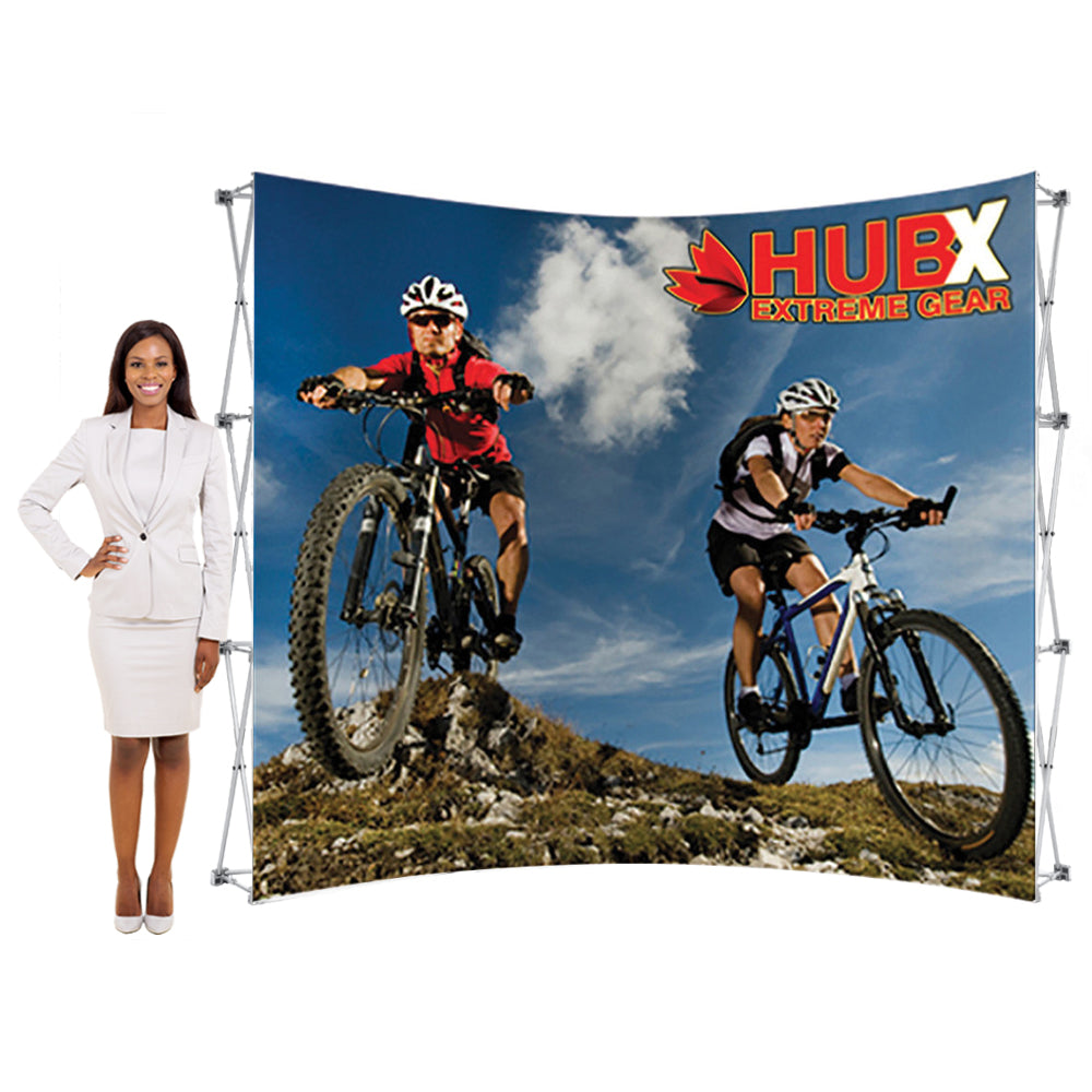 10 x 7.5 ft. RPL Fabric Pop Up Display - Curved Display