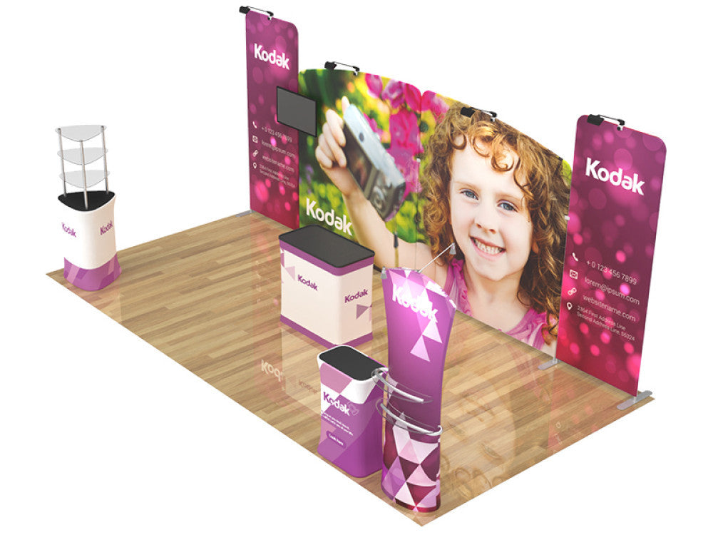 Professional 10ft x 20ft Booth Display Kit with Custom Printing - Display 106