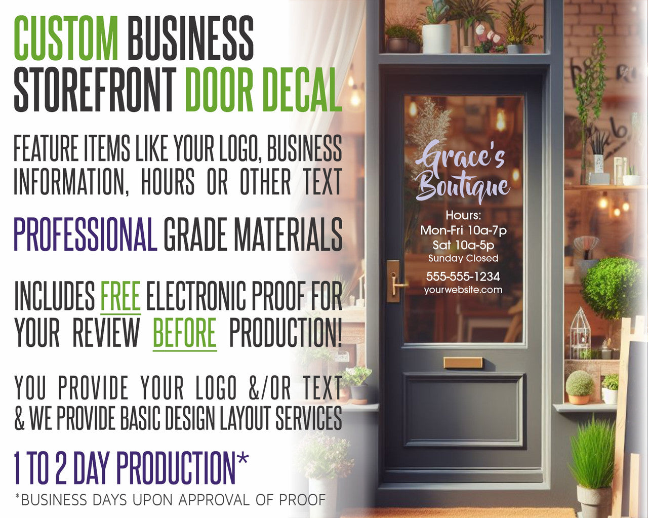 Custom Store & Business Window Decal